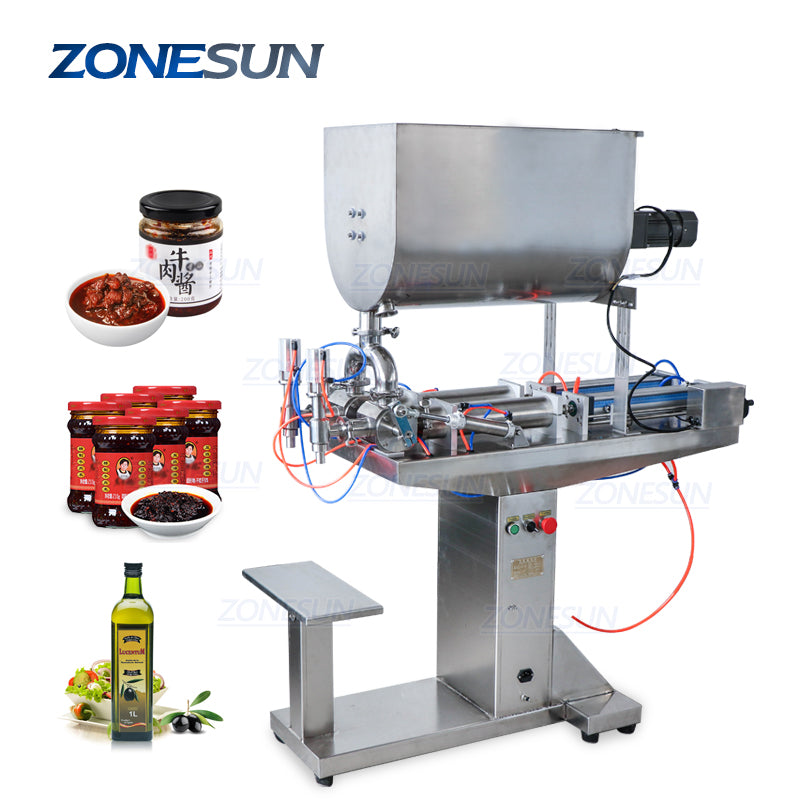 ZONESUN Chili Sauce Tabasco Mixng Filling Machine With Mixer – ZONESUN  TECHNOLOGY LIMITED