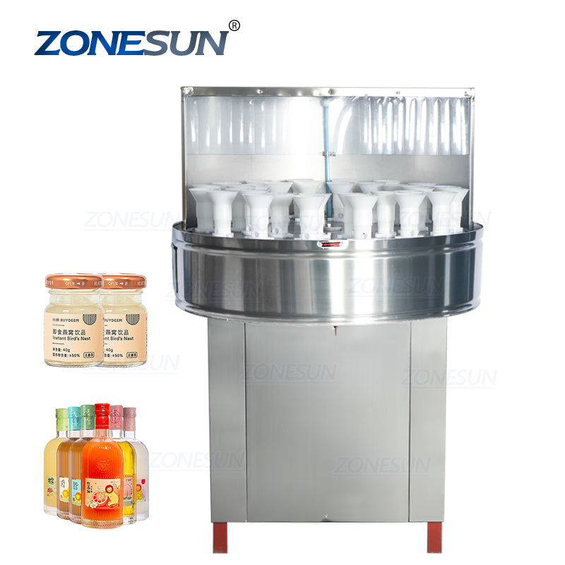 ZONESUN ZS-WB32 Semi Automatic Rotary Milk Water Wine Bottle Washing Machine