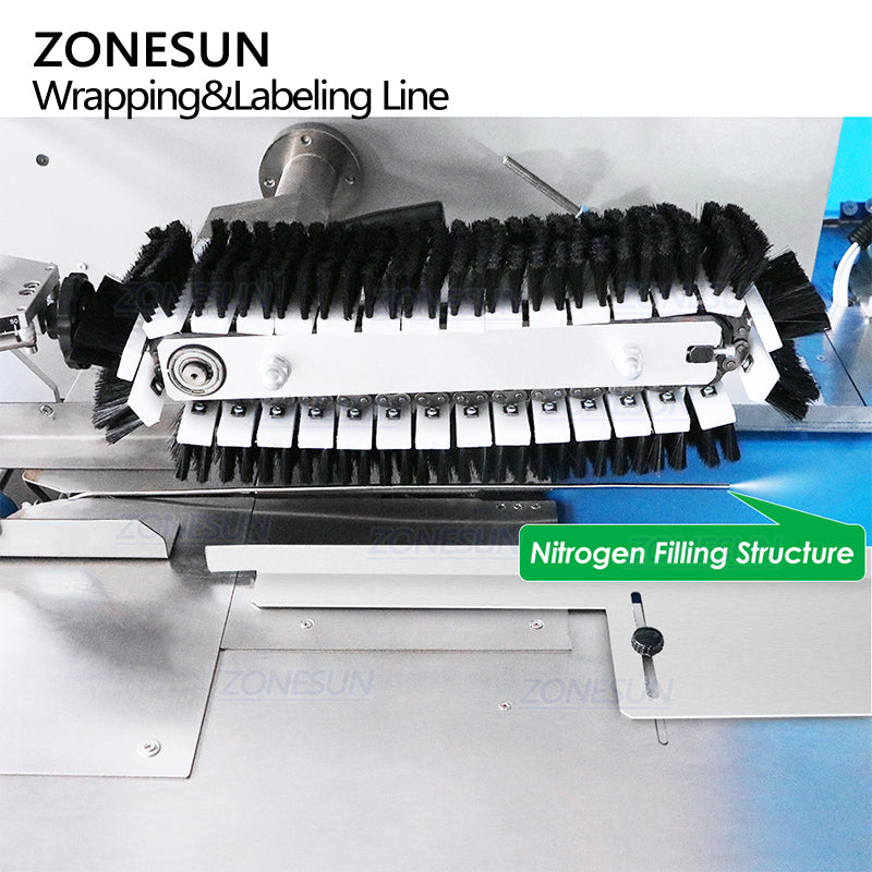 nitrogen filling structure of weighing pricing labeling line