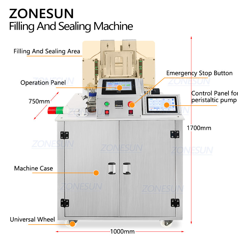 size of honey sticks filling machine