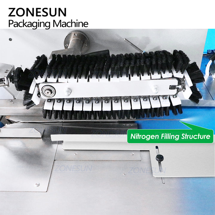 nitrogen filling structure of pillow 
 packaging machine