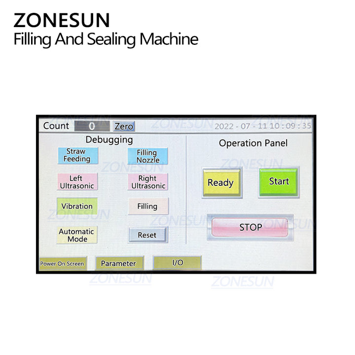 panel of honey straw filling machine