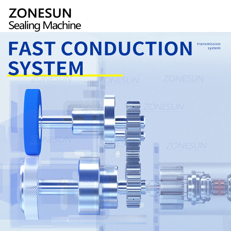 conduction system of roller sealing machine