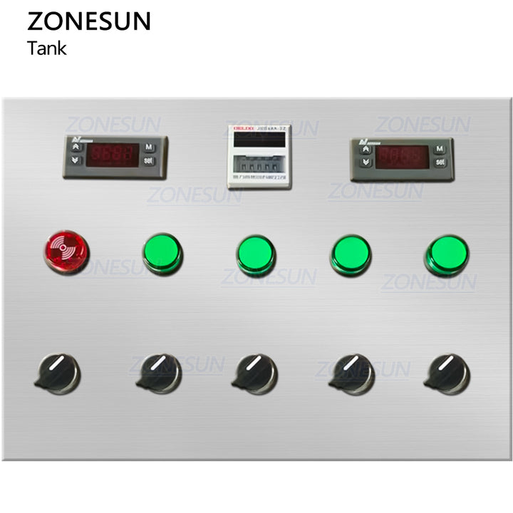 panel of pasteurization equipment