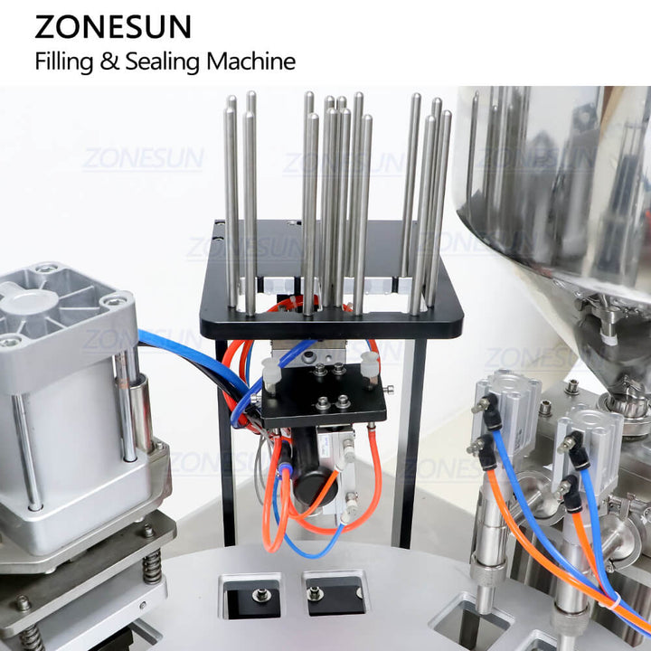 lid feeding structure of cup filling sealing machine