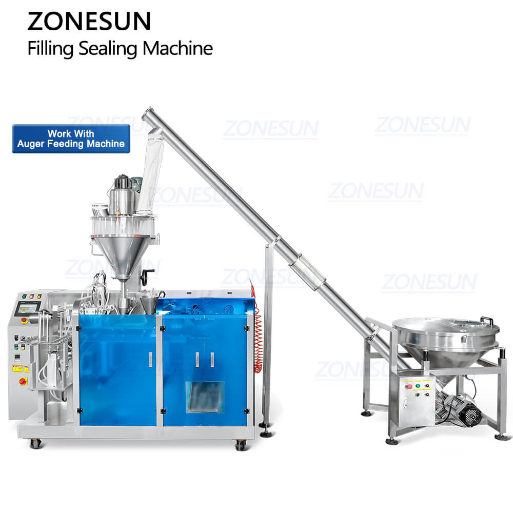 powder filling machine with feeding machine