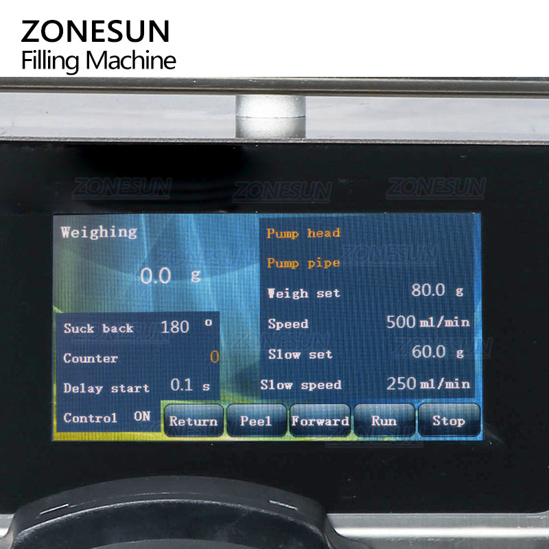 touch screen of essential oil quantitative liquid filling machine