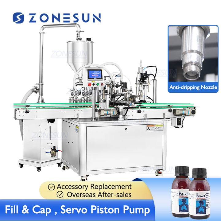 couugh syrup filling  capping machine