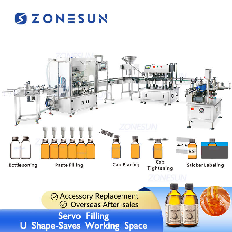 honey filling capping labeling machine