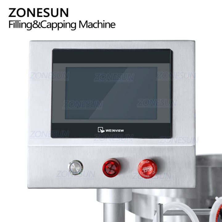 panel of automatic filling pressing machine