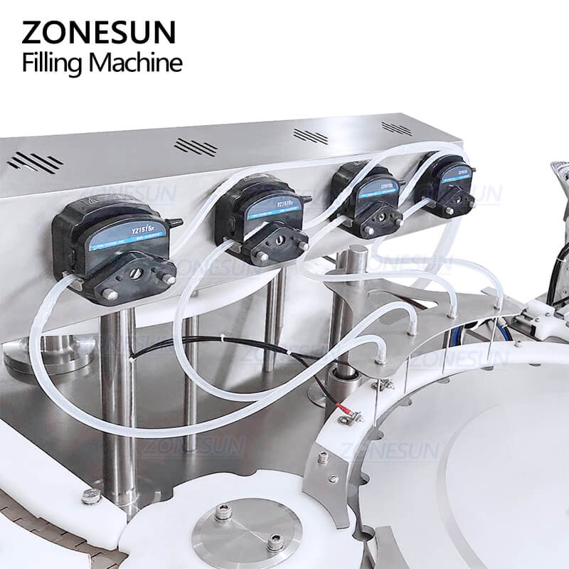 peristaltic pump filling nozzles of automatic vial filling capping machine