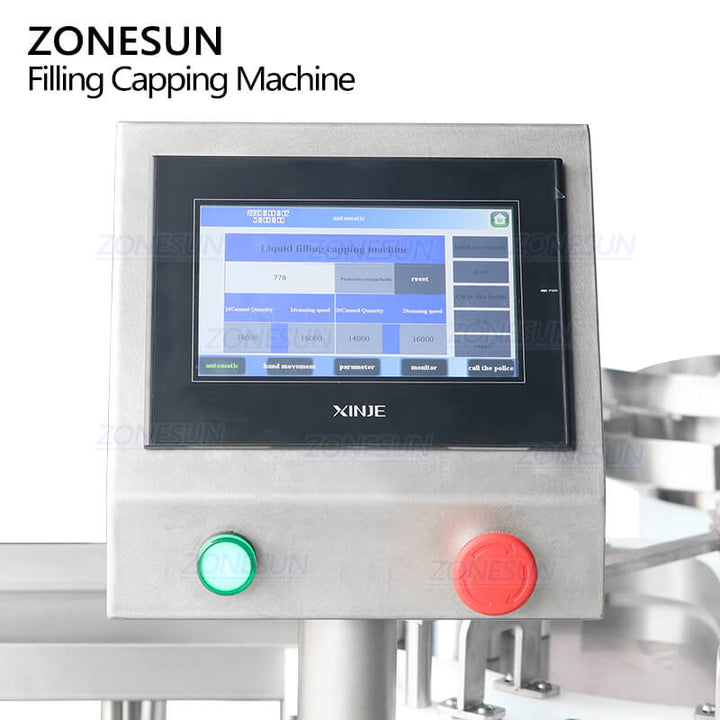 panel of filling machine