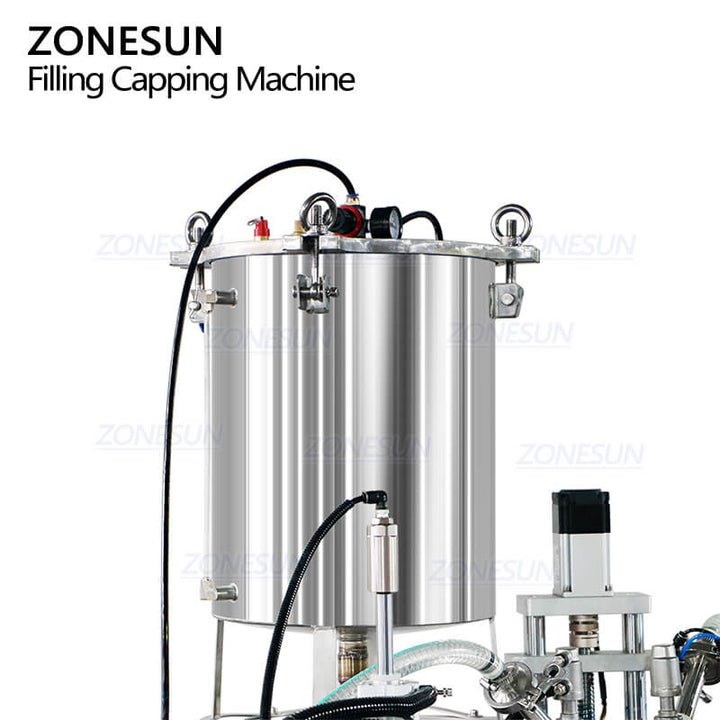 pressurized hopper of lotion filling machine