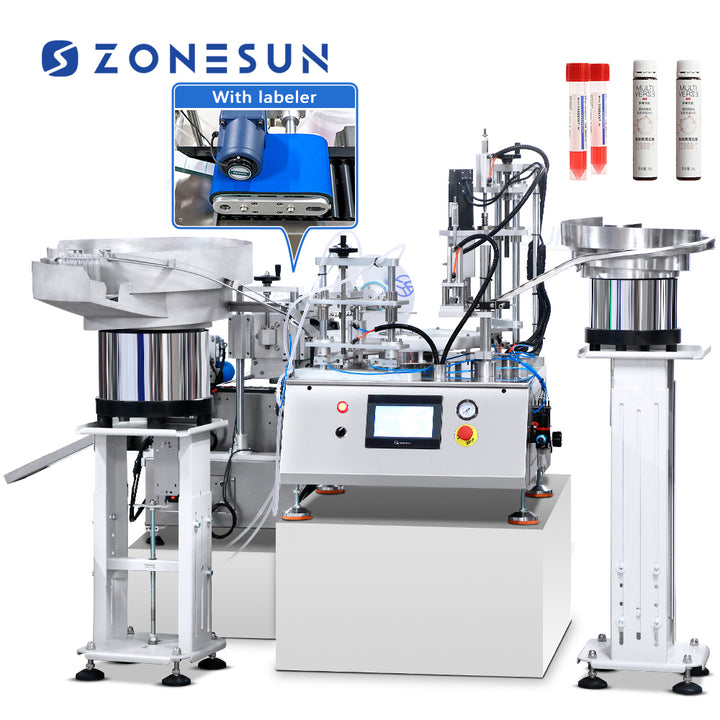 filling capping labeling machine for test tube