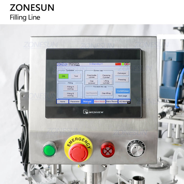 control of deodorant filling line