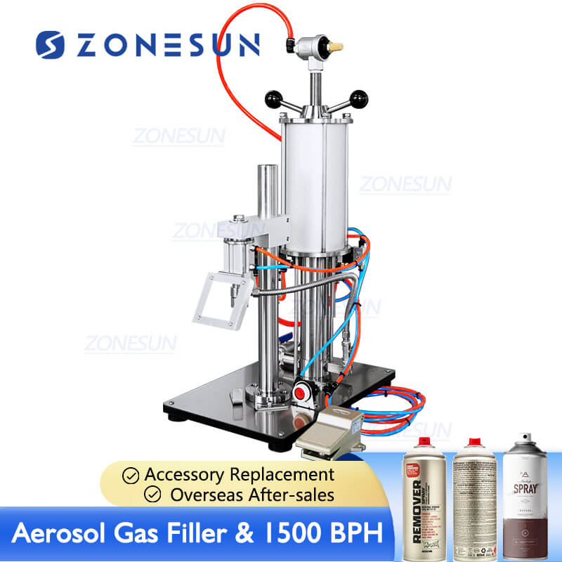 aerosol can gas filling machine