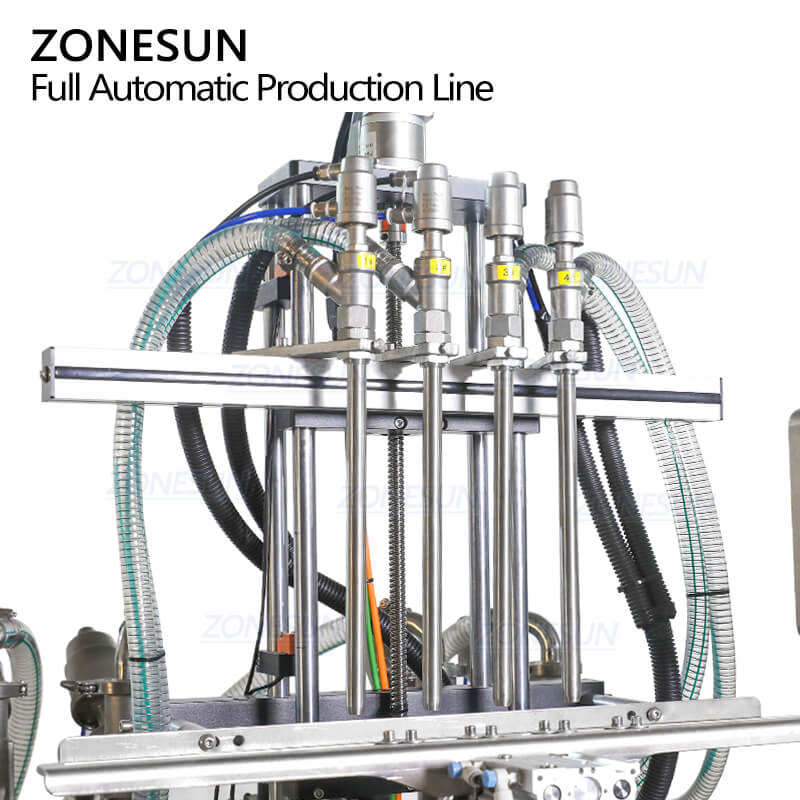 anti-dripping diving nozzles of spray pump bottle packaging machine