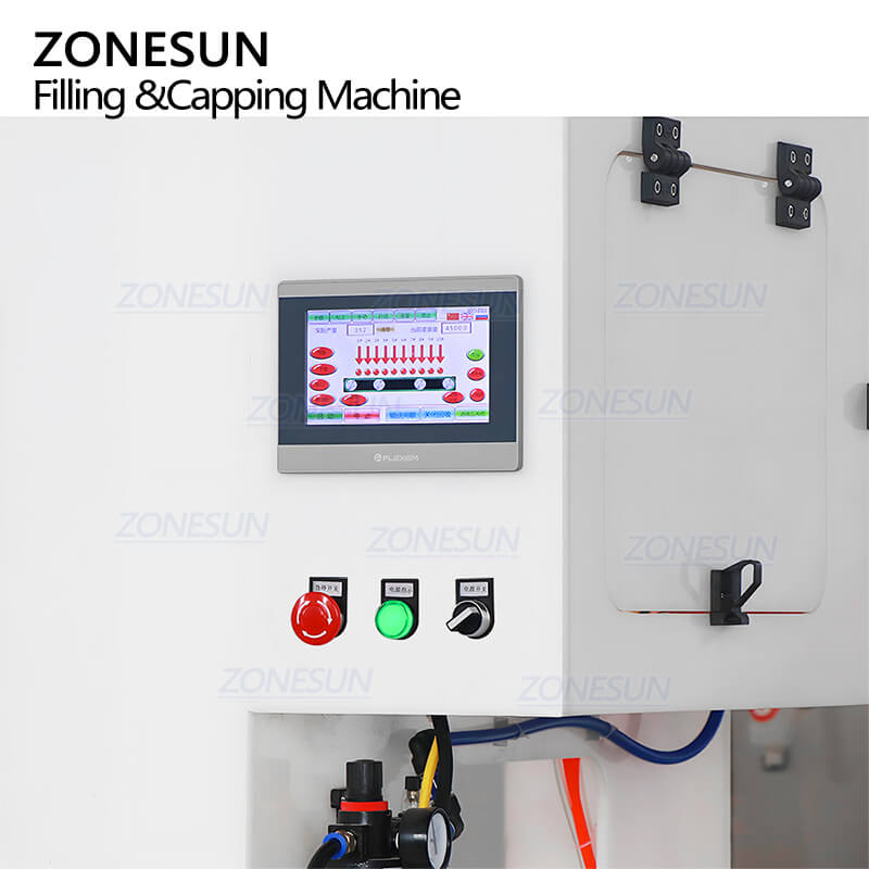 control panel of filling line