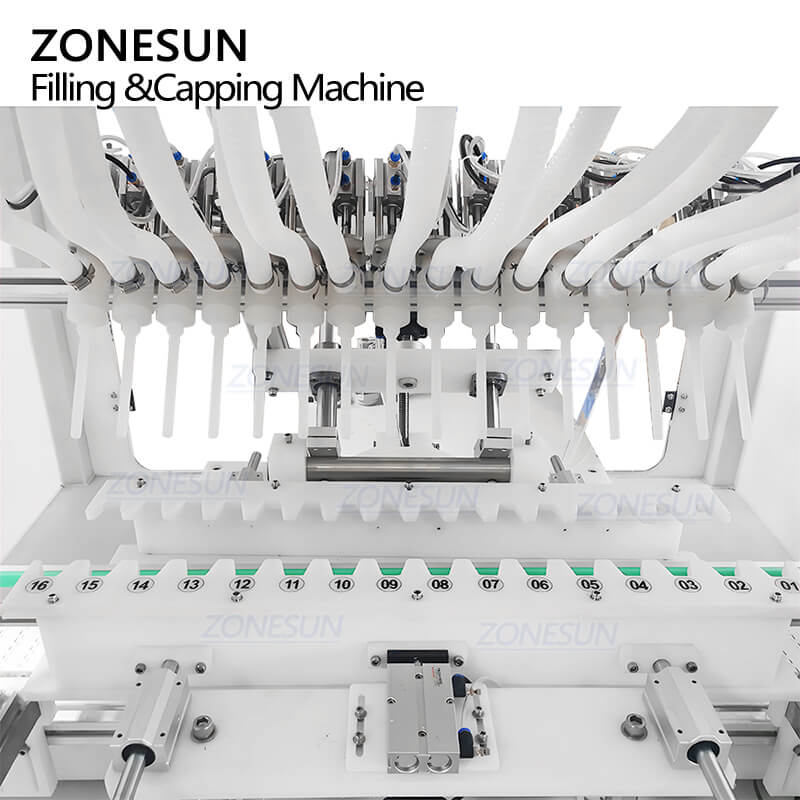 filling nozzles of corrosive liquid filling line