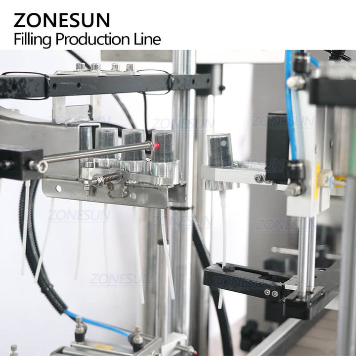 cap feeding structure of automatic filling line