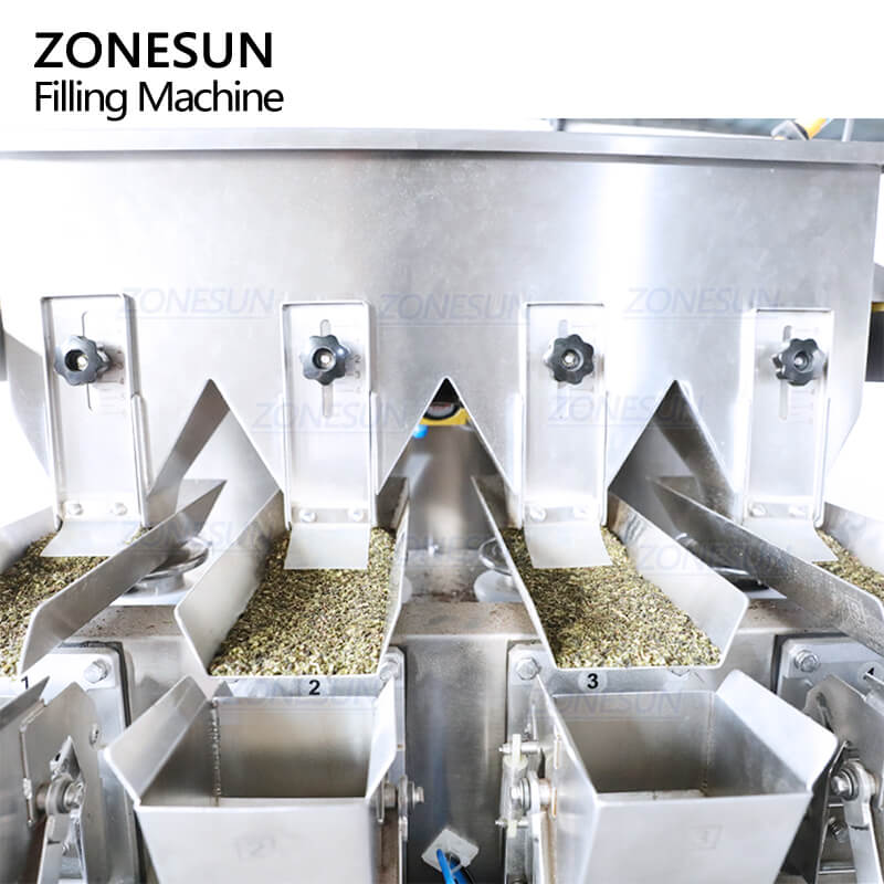 feeding lanes of granule filling machine