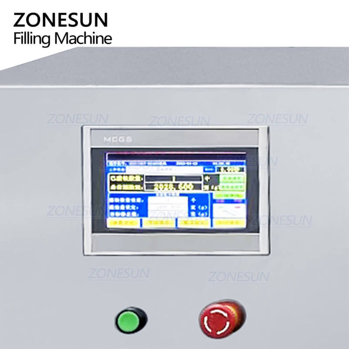 control panel of filling machine