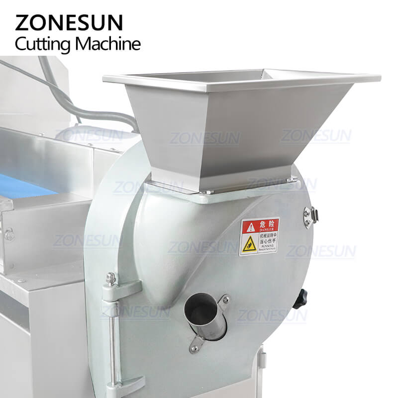 cutting inlet of commercial kitchen cutting machine