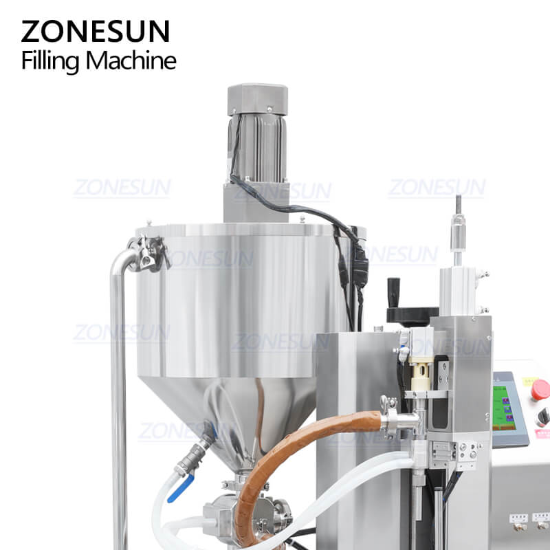 hopper of cosmetic filling machine