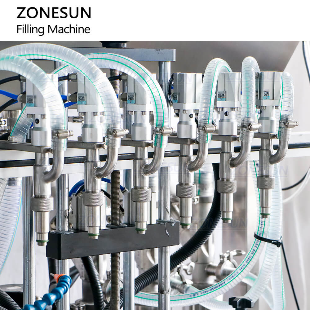 filling nozzles of lotion filling machine