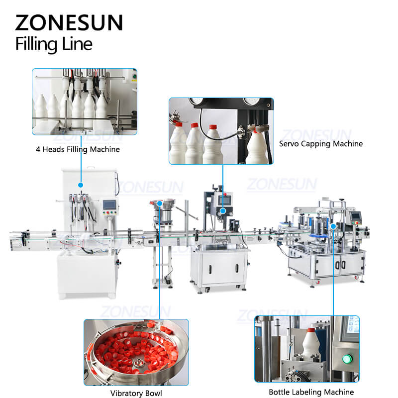  bleach filling capping labeling machine