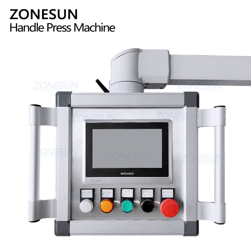 Zonesun zs-yg18 automático grande água mineral comestível odível garrafas de plástico de pet lacting alça de pescoço Aplicador elevação de anel inserir equipamento de embalagem de máquina equipamento