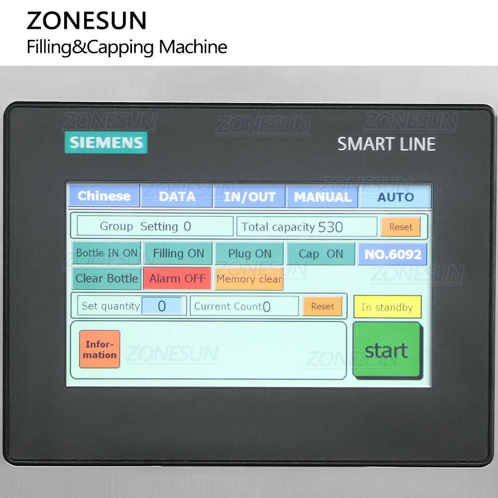 control panel of brush pen filling capping machine-2