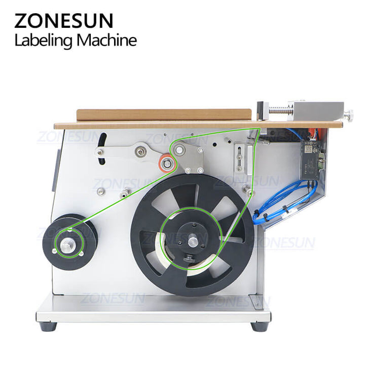 label winding structure of semi-automatic corner labeler