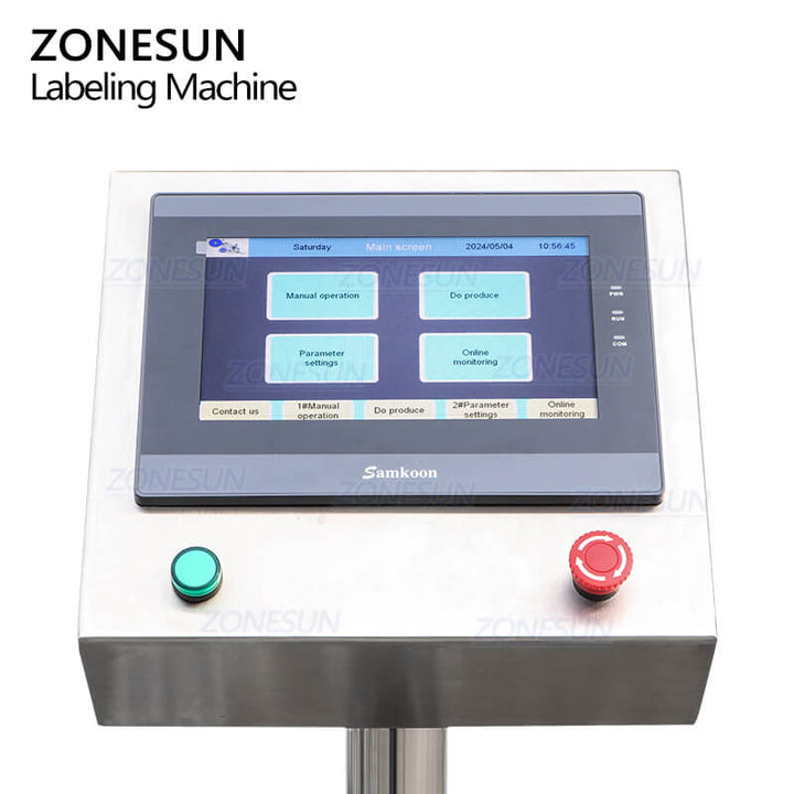 control panel of horizontal labeler machine