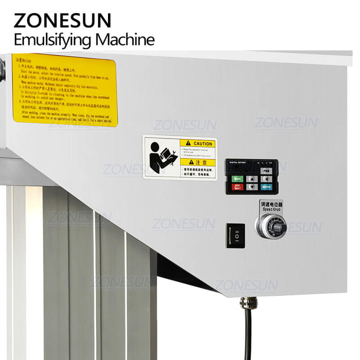 control button of lifting emulsifying mixing machine