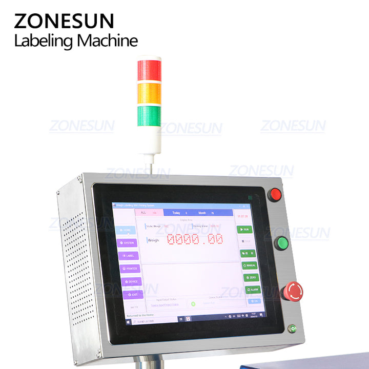 control panel of automatic weigh labeling machine