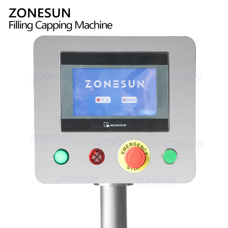 control panel of small volume filling capping machine