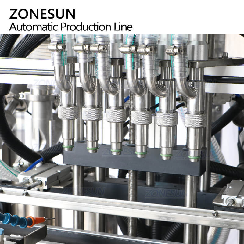 filling nozzles of automatic honey bottle line