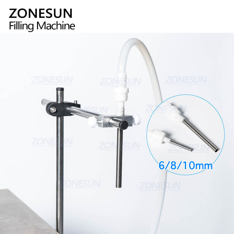 filling nozzle of semi-automatic peristaltic pump filler