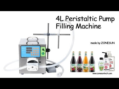 ZS-GEL80 Peristaltic Pump Liquid Filling Machine For Gel Thick Liquid Juice Beverage Essential Oil