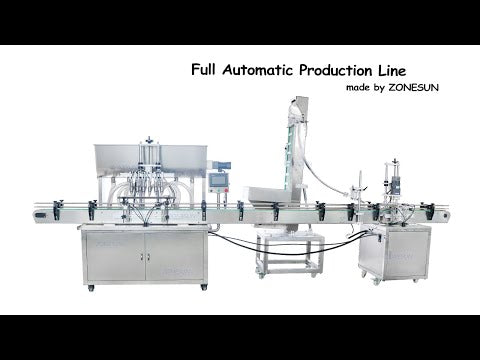 ZONESUN ZS-FAL180A3 음료 화장품 잼 자동 꿀 소스 유리 병 용기 충전물 캡핑 머신