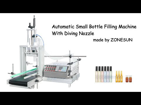 ZS-DTPP10D Automatic 10 Heads Liquid Essential Oil Reagent Small Glass Bottle Perfume Filling Machine With Diving Nozzle