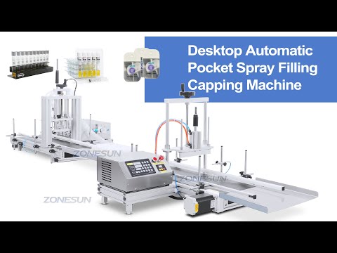 ZONESUN ZS-FYG01 Automatic Tabletop Pocket Perfume Card Spray Bottles Hand Sanitizer Filling Cap Pressing Capping Machine