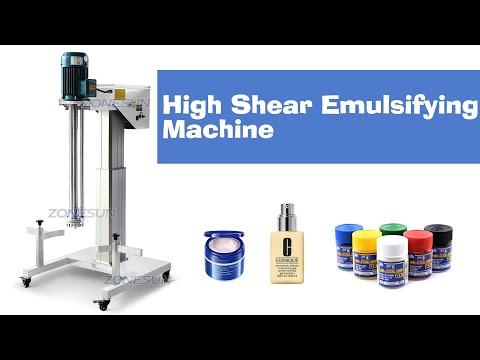 Zonesun ZS-J400 Electric Industrial High Shear Lifting Homogenizador Emulsificante Máquina de emulsificante Creme de Creme Cosmético de alta viscosidade