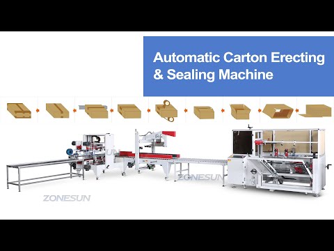 ZS-CSPM1 Automatic Box Paper Carton Erector H Type Carton Taping Sealing Machine Case Sealer Packaging Machine