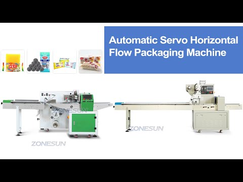 ZONESUN ZS-ZB350X Automatic Servo Motor Toilet Soap Cookie Candy Horizontal Pillow Flow Packing Machine