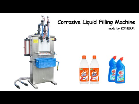 ZS-YTCR2 Double Heads Plastic Anti Corrosion Toliet Liquid Cleaner Filling Machine