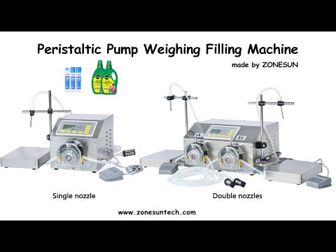 ZONESUN ZS-PP532W 2 Heads Peristaltic Pump Liquid Filling Machine For Perfume Essential Oil