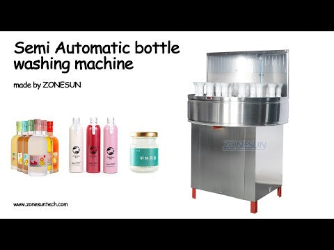 ZONESUN ZS-WB32 Semi Automatic Rotary Milk Water Wine Bottle Washing Machine