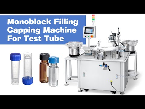 ZONESUN ZS-AFC36 High Accuracy Single Head Monoblock Cam System Ceramic Pump Test Tube Cyrovial Solvent Liquid Filling Capping Machine